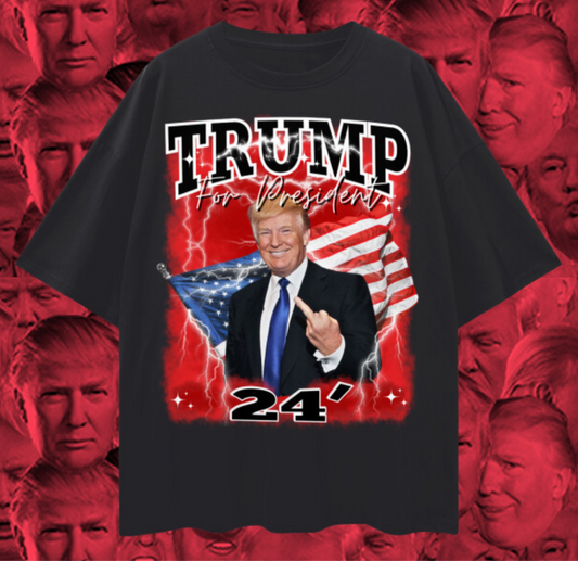 Trump Middle Finger T-Shirt for Men - Top Quality - Menswear